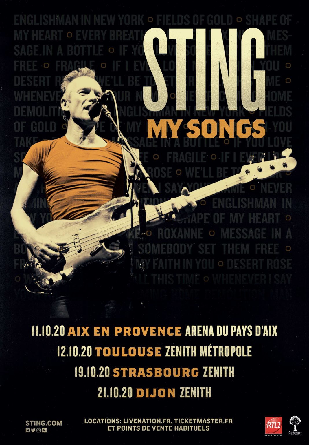 Sting en concert cet automne à Toulouse Toulouseblog.fr