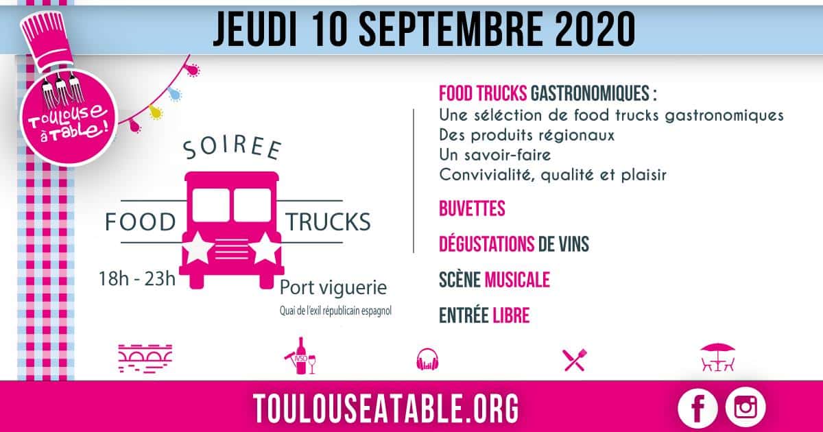 Toulouse à table Nouvelle soirée Food Trucks à la rentrée