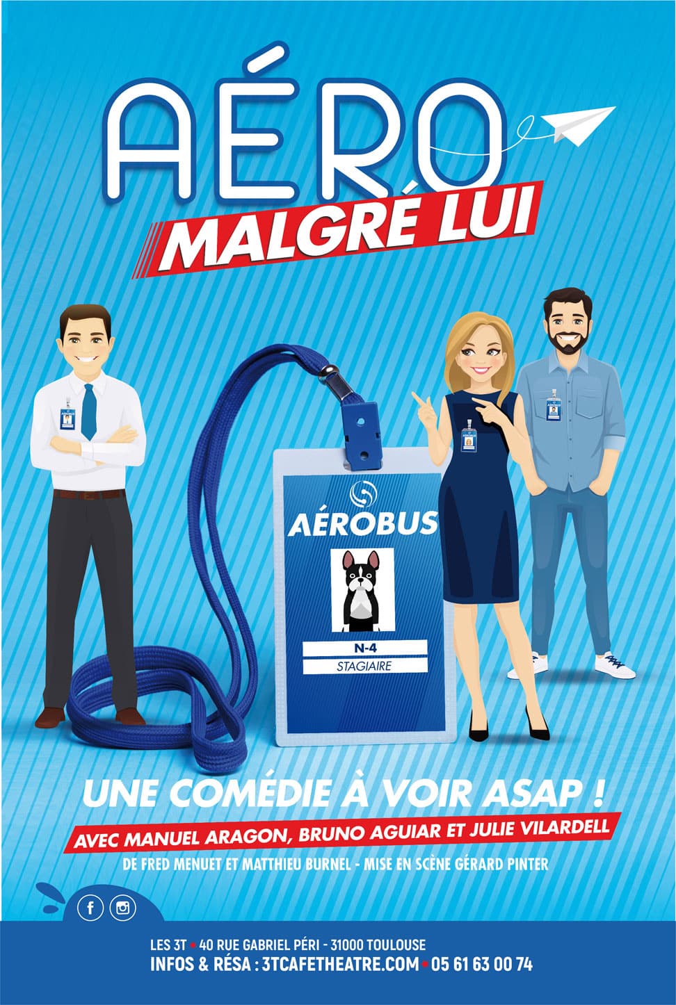 Aéro malgré lui débarque pour 3 dates au théâtre des 3T en juillet 2024