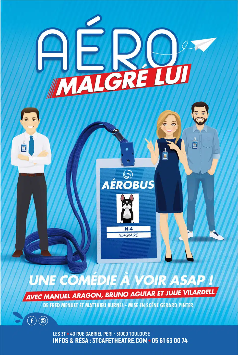 Aéro malgré lui débarque pour 3 dates au théâtre des 3T en juillet 2024