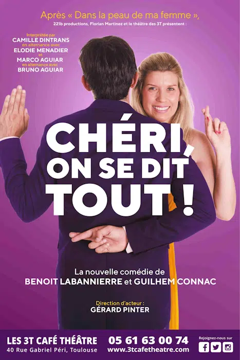 Chéri, on se dit tout ! la pièce revient au théâtre des 3T pour plusieurs dates