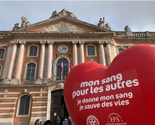 Solidarité au sommet : La plus grande collecte de sang d’Europe s’installe au Capitole de Toulouse !