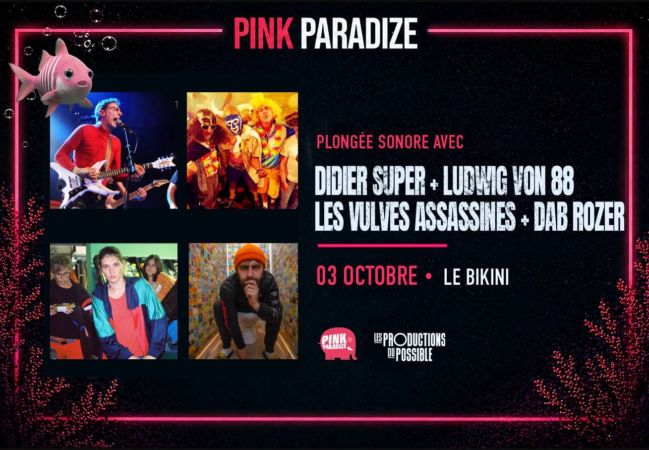 Festival Pink Paradize à Toulouse : Soirée Punk Rock Explosive au Bikini avec Ludwig von 88 et Didier Super !