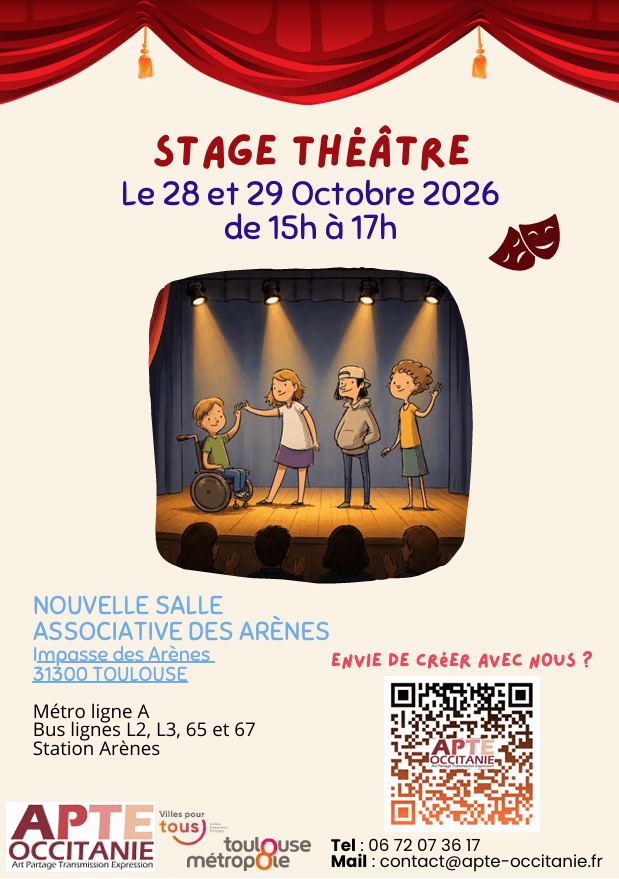 Vacances à Toulouse : Des ateliers inclusifs pour enfants (Peinture, Modelage ou Théâtre) avec APTE Occitanie !